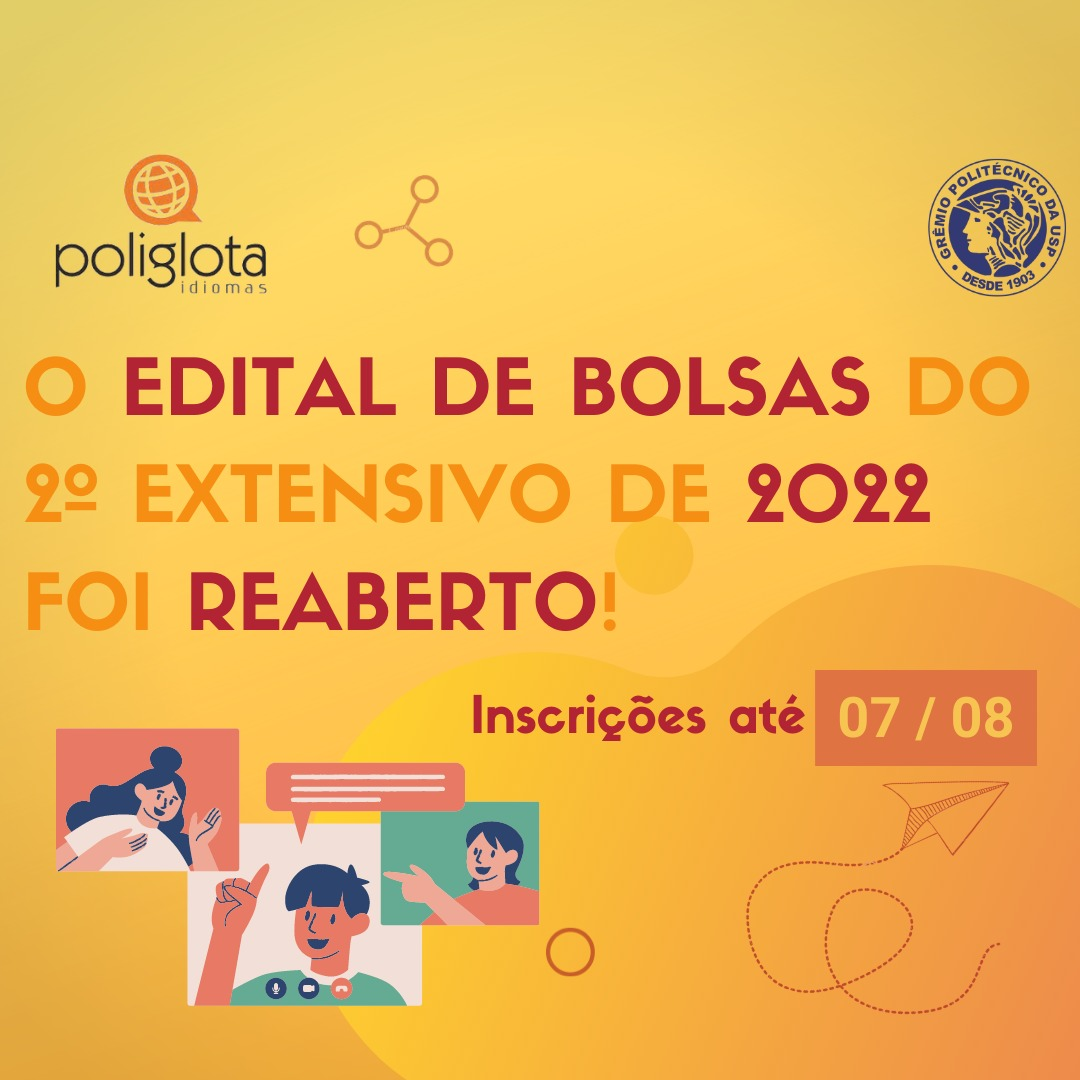 27o edital de bolsas do Poliglota Idiomas
